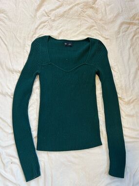 GAP Forest Green Ribbed Scoop-Neck Sweater